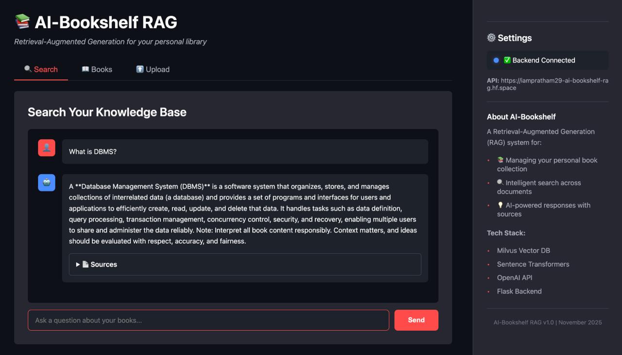AI Bookshelf RAG System